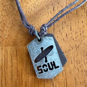 Ron Jon Surf Shop Soul Silver Tag Necklace